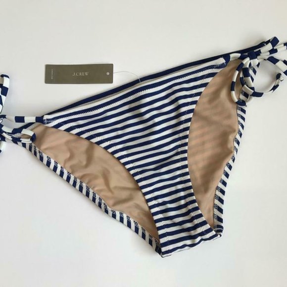 J.Crew $44 String Bikini Bottom in Stripe G2760 - Picture 1 of 3